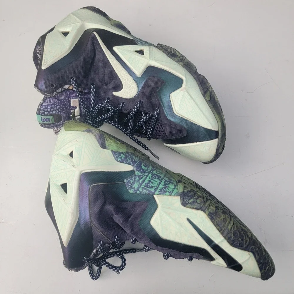 Nike Lebron Shoes 11‎ All Star Gator King Basketball Gumbo Kids Youth Glow 5Y